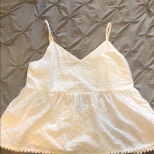 White babydoll crop